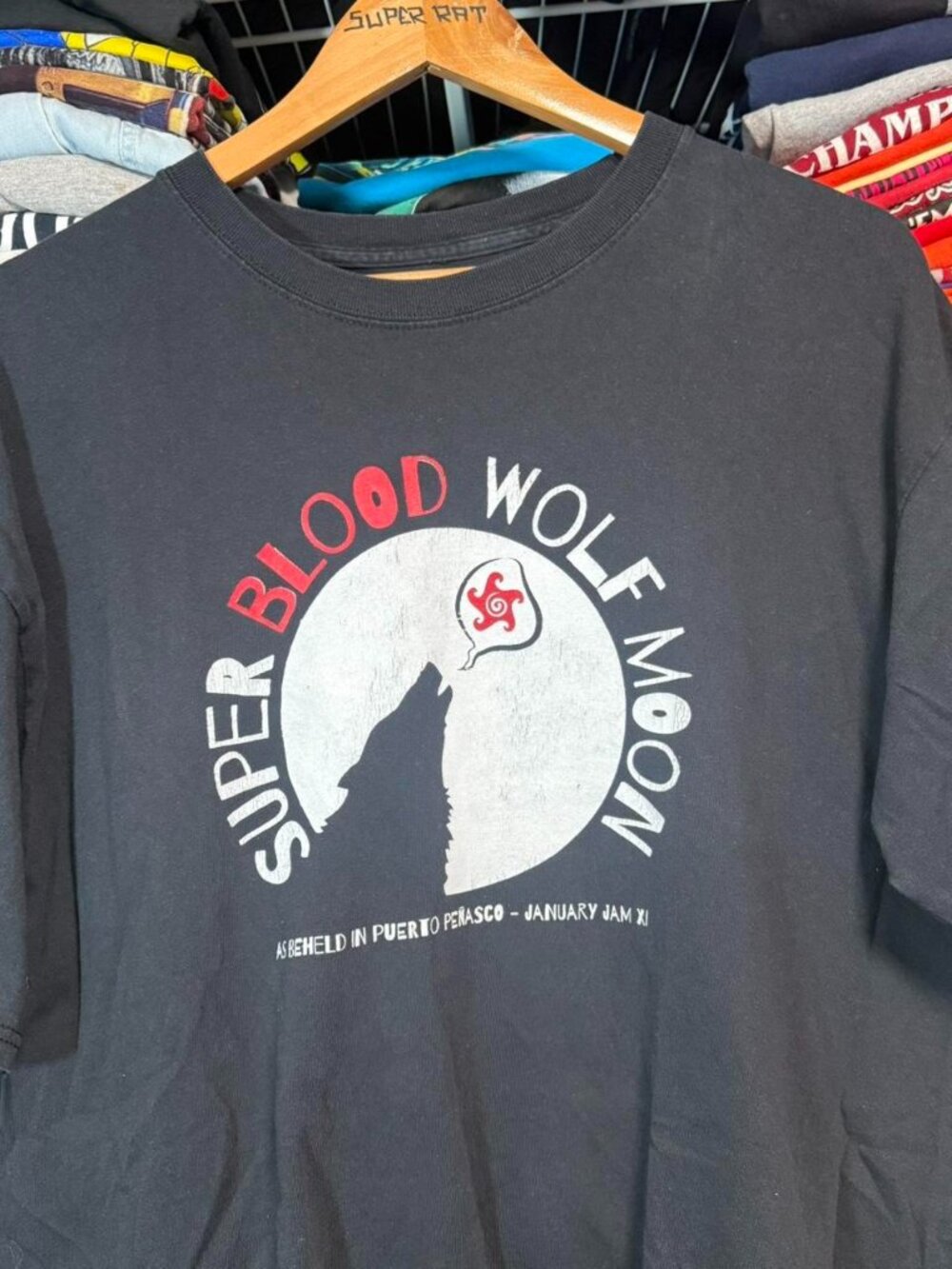 Roger clyne and the peacemakers super blood wolf moon performance t shirt blk